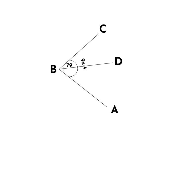 Angle bisects abc bd line find measure solve angles degree 4x answer then