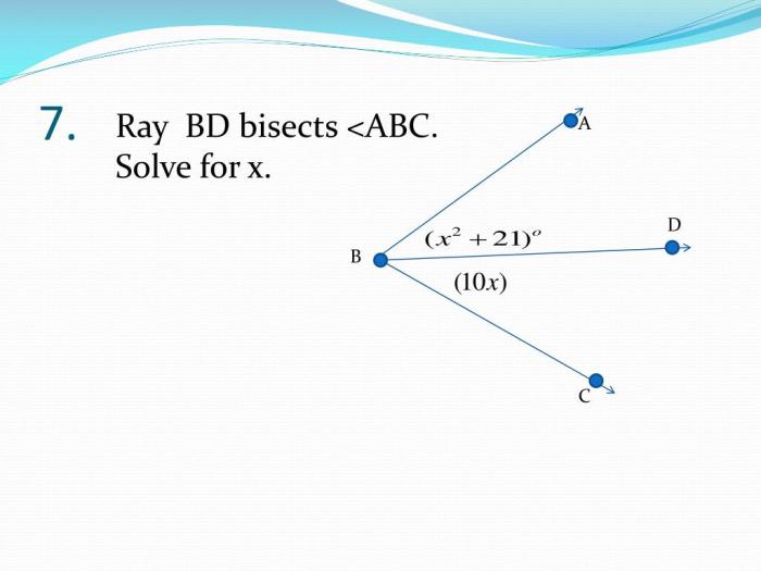 Ray bc abc bisector angle bf bd ba points which