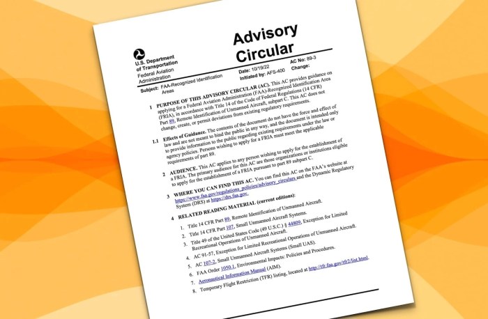 Faa advisory circulars containing subject matter