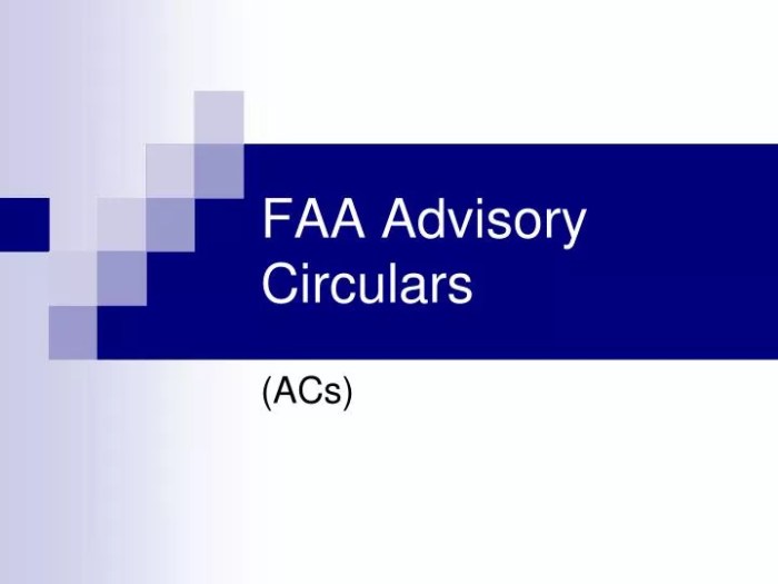 Faa advisory circulars containing subject matter